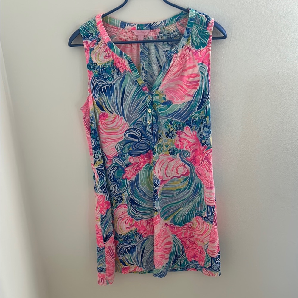 Lilly Pulitzer Women's Sleeveless Essie Cotton Summer Beach Dress